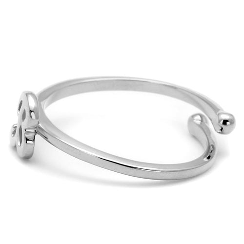 Rhodium Brass Ring with No Stone