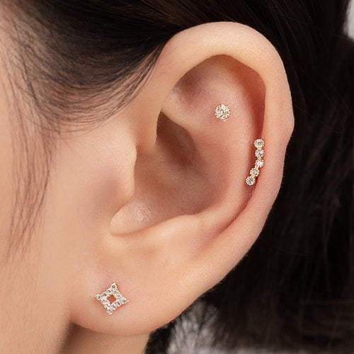 Solid gold xavia piercing
