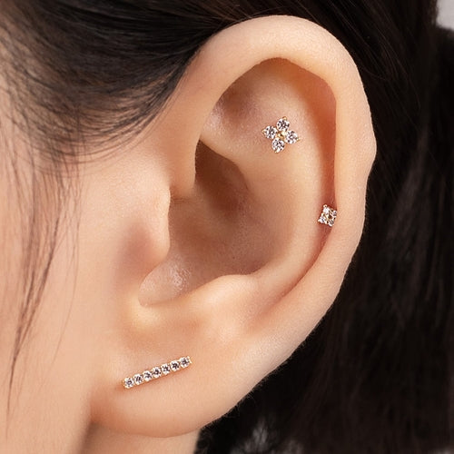 Solid gold piercing