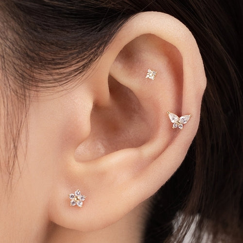 Solid gold piercing