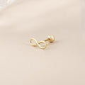 Solid gold infinity piercing