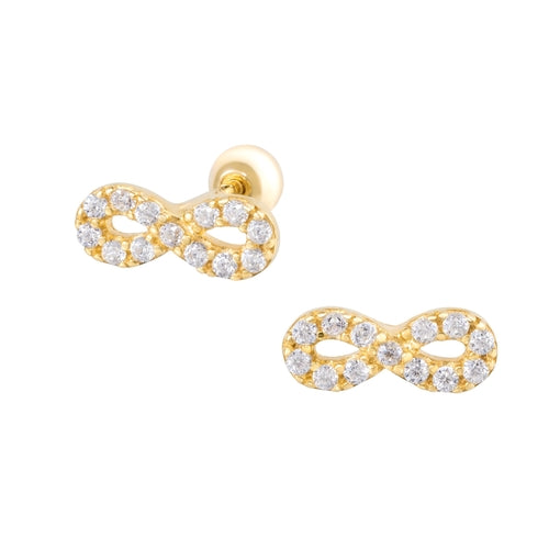 Solid gold infinity piercing