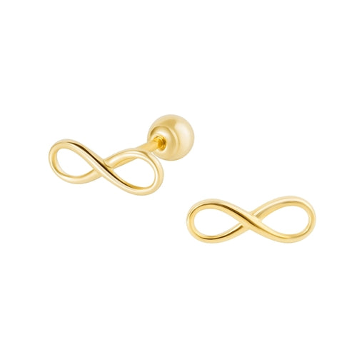 Solid gold infinity piercing