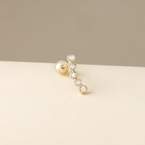 Solid gold xavia piercing