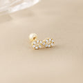 Solid gold infinity piercing