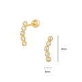 Solid gold xavia piercing