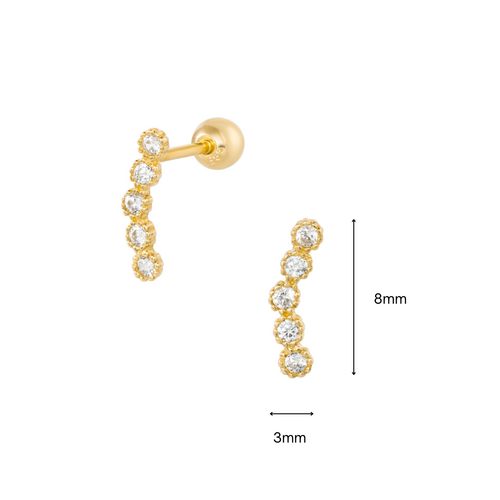 Solid gold xavia piercing
