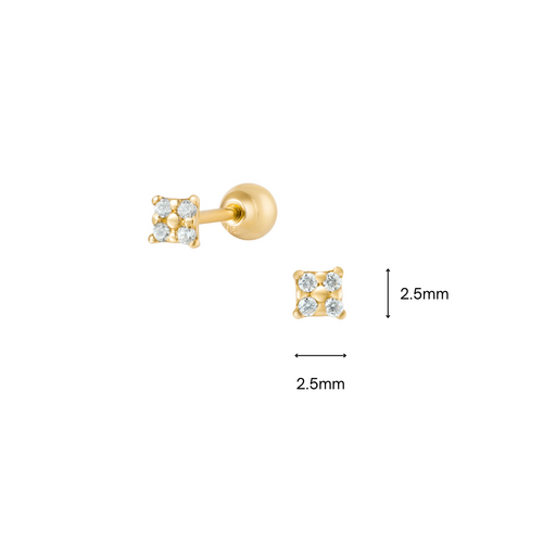 Solid gold piercing