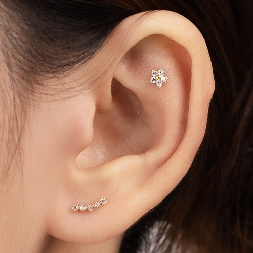 Solid gold xavia piercing