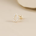 Solid gold oval piercing