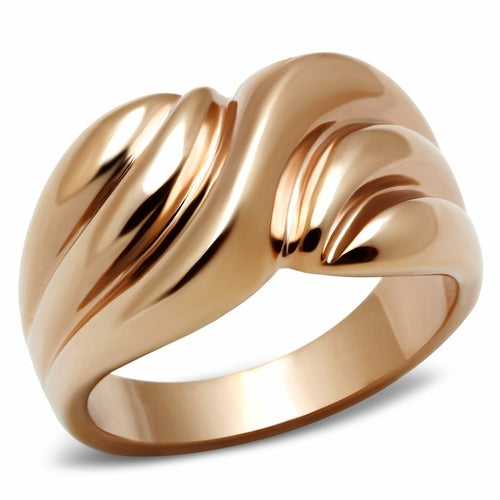 Rose Gold Brass Ring with No Stone