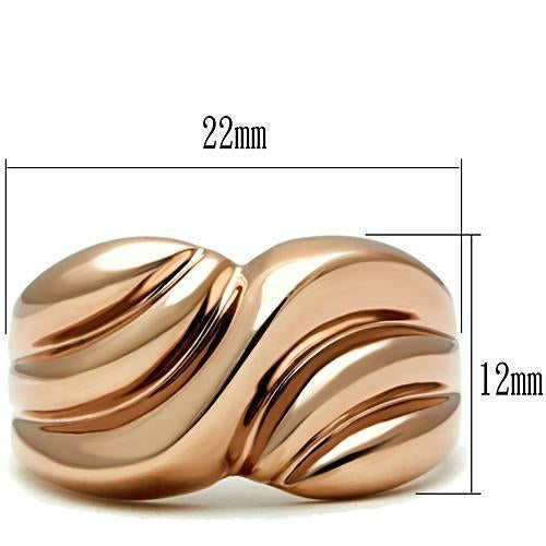 Rose Gold Brass Ring with No Stone