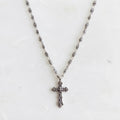 Y2K Style Silver Cross Necklace