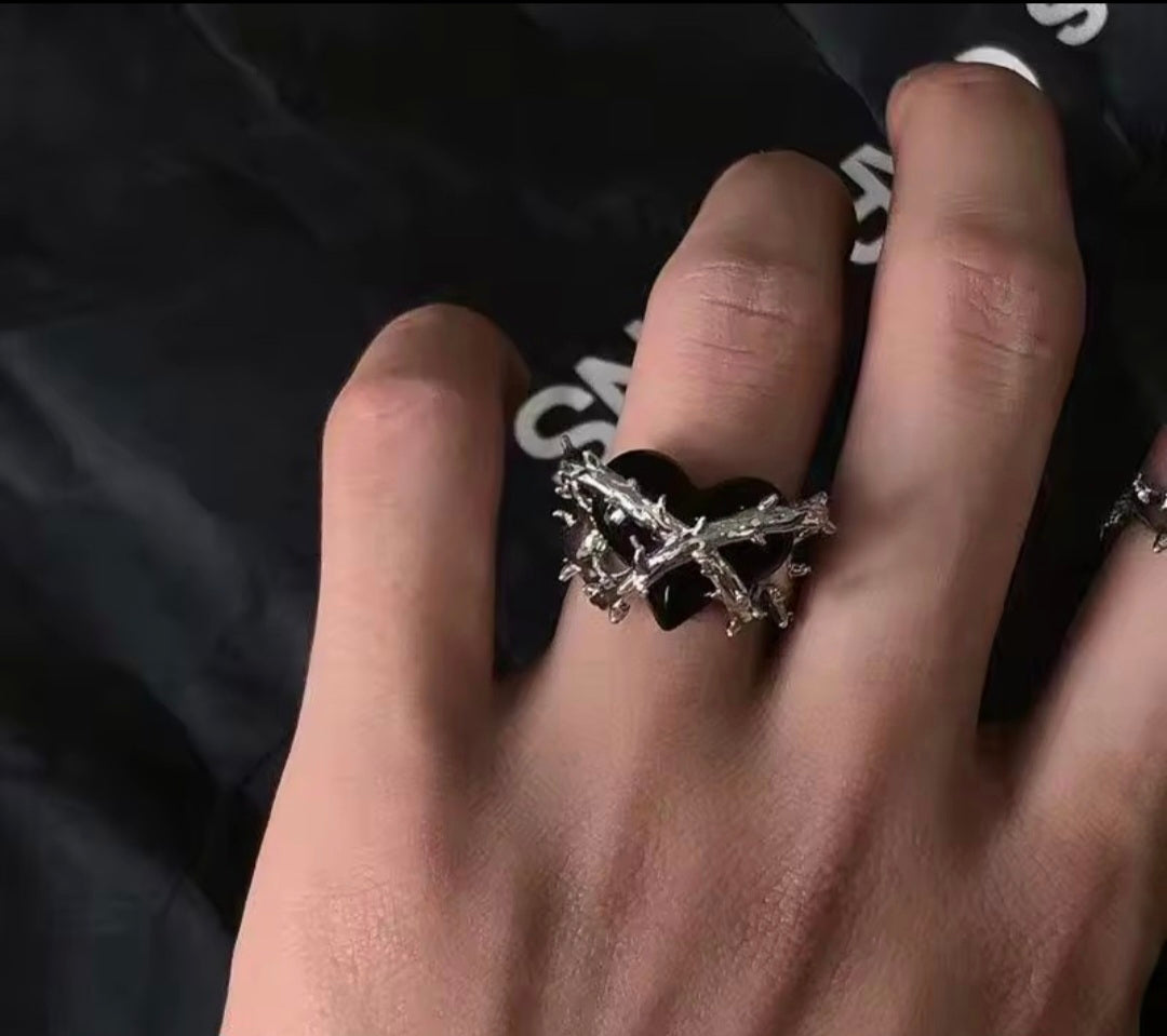2 Y2K Matching Silver Rings